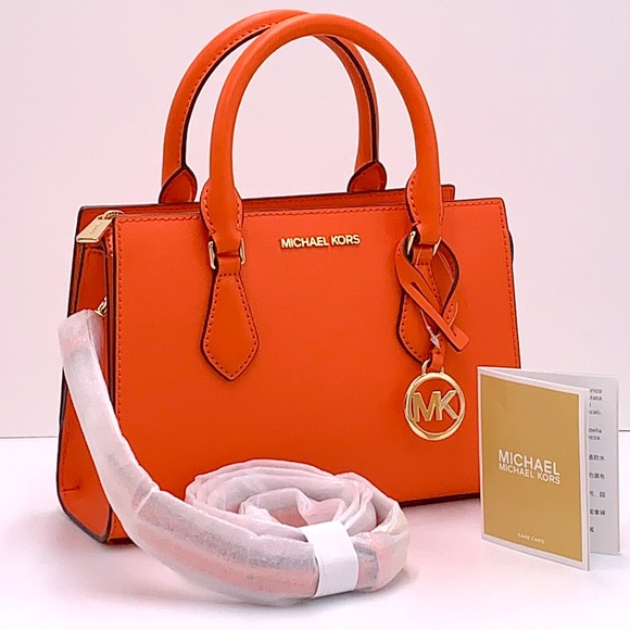 MICHAEL KORS
Sheila Small Faux Saffiano Leather Satchel
Poppy 
NWT - Picture 1 of 16